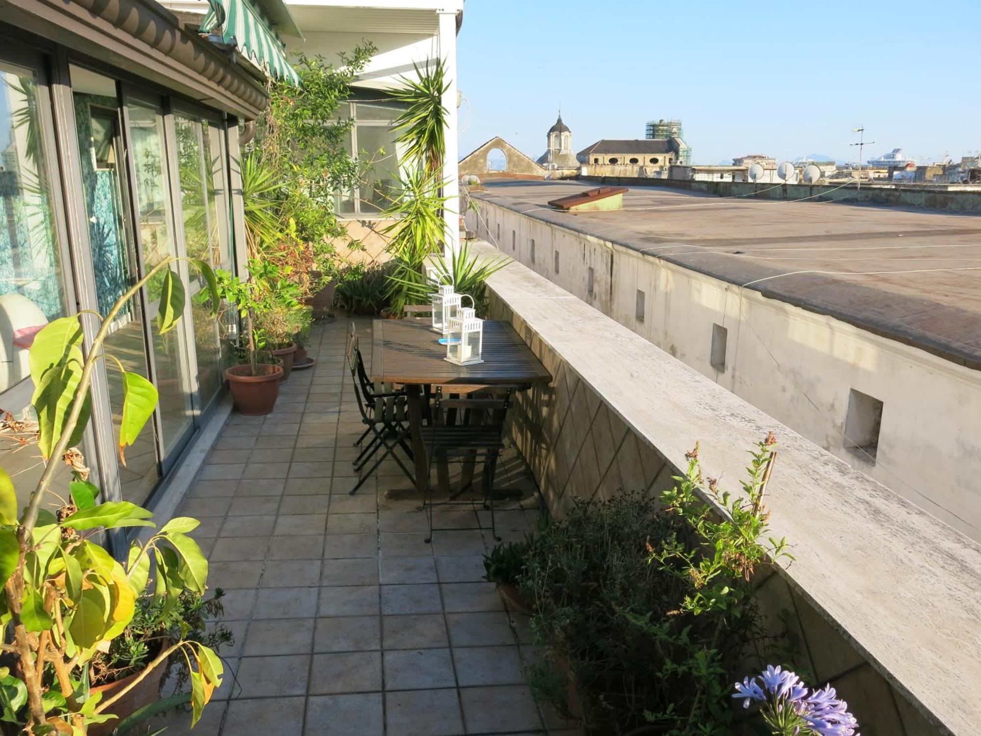 Historical Naples With Panoramic Terrace Apartment ภายนอก รูปภาพ